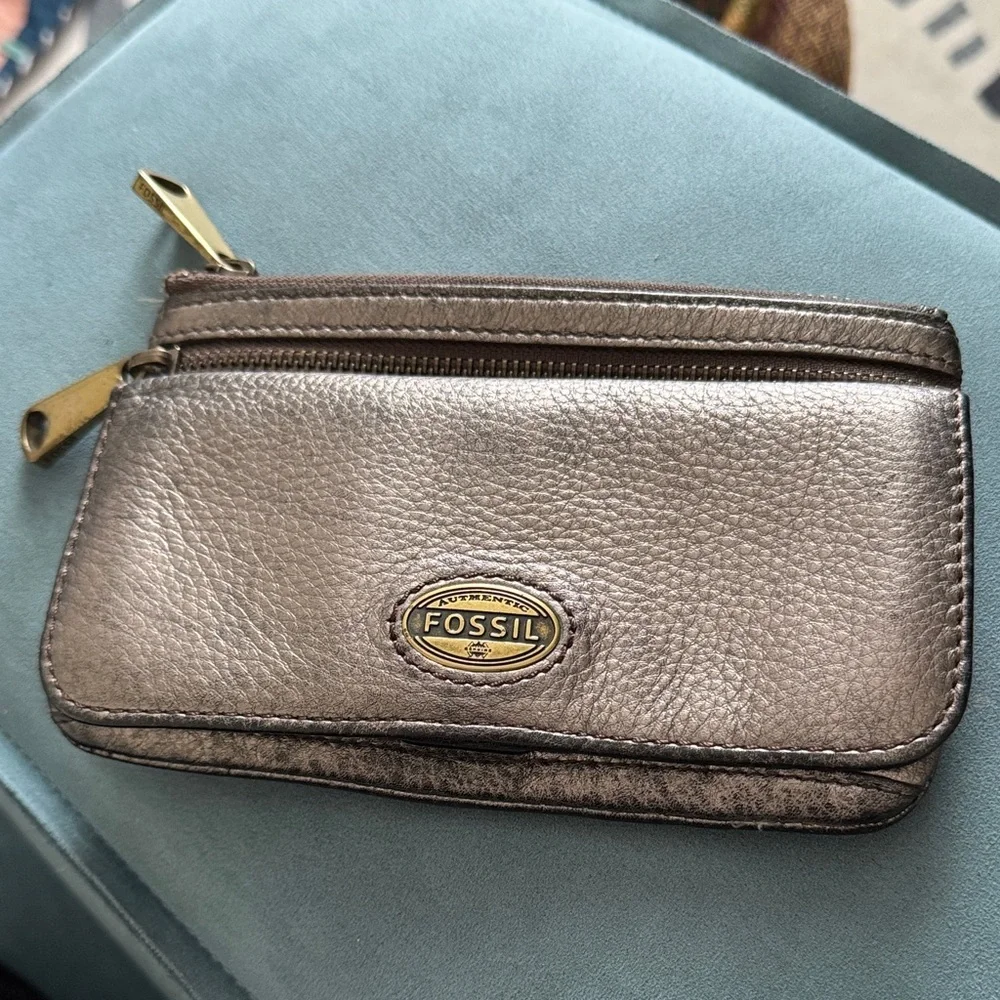 Fossil Bronze Zip Wallet